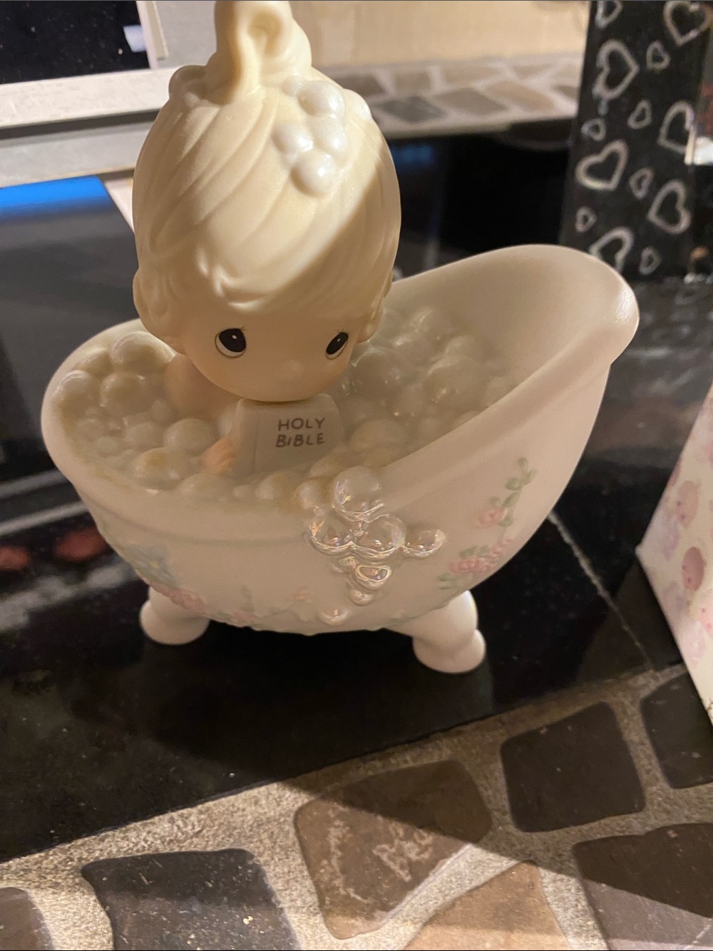 Enesco Precious Moments Figurine - Cream and Pink